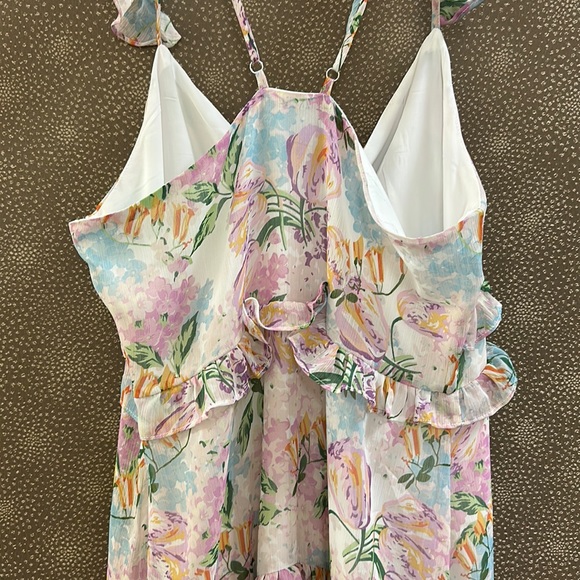 🔥🔥🔥NEW Anthropologie O.P.T Ingrid Floral Ruffle Midi Dress - Picture 8 of 15